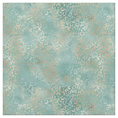 Aqua Aquamarin Gold Glam Leopard Stoff (Nahaufnahme)