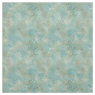 Aqua Aquamarin Gold Glam Leopard Stoff
