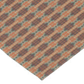 Aqua Aquamarin Green Orange Taupe Beige Tribal Art Tischdecke (Schrägansicht)