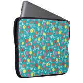 Aqua/Aquamarin Kids Floral Ditsy Laptopschutzhülle (Vorne Rechts)