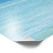 Aqua Aquamarin Lavendel Ocean Waves Tropical Beach Fotodruck (Ecke)