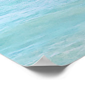 Aqua Aquamarin Lavendel Ocean Waves Tropical Beach Poster (Ecke)