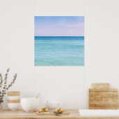 Aqua Aquamarin Lavendel Ocean Waves Tropical Beach Poster (Küche)