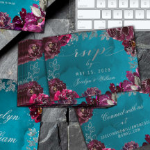Aqua Aquamarin Merlot Jewel Tone UAWG Online Card
