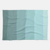 Aqua Aquamarin Mint Blaue Abstrakte Streifen Handtuch (Horizontal)