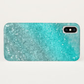 Aqua Aquamarin Ocean Glitzer #1 Case-Mate iPhone Hülle (Rückseite (Horizontal))