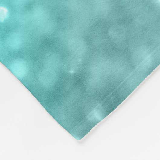 Aqua Aquamarin Ocean Glitzer #1 Fleecedecke (Ecke)