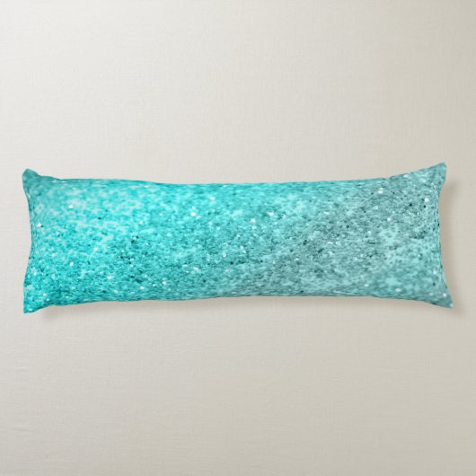 Aqua Aquamarin Ocean Glitzer #1 Seitenschläferkissen (Rückseite)