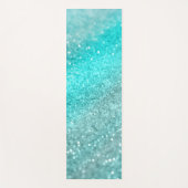 Aqua Aquamarin Ocean Glitzer #1 Yogamatte (Vorderseite)