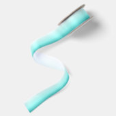 Aqua Aquamarin Ombre Gradient Satinband (Rückseite)
