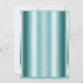 Aqua Aquamarin Shine Glamour Geburtstagsparty Einladung (Rückseite)