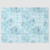 Aqua Aquamarin Snake Print Seidenpapier (Vorderseite)