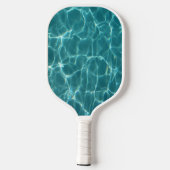 Aqua Aquamarin Swimming Pool Mit Monogramm Pickleball Schläger (Rückseite)