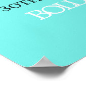 Aqua Aquamarin Tiffany Geburtstagsparty Begrüßung Poster (Ecke)