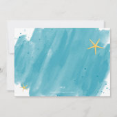 Aqua Aquamarin Tropical Watercolor Frohe Weihnacht (Rückseite)