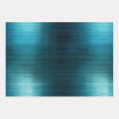 Aqua Aquamarin Türkis Glam Geschenkpapier Set (Vorderseite 2)