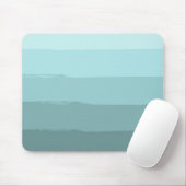 Aqua Aquamarine Abstrakte Streifen Mousepad (Mit Mouse)