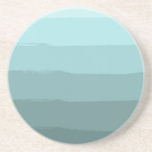 Aqua Aquamarine Abstrakte Streifen Untersetzer (Vorne)