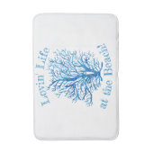 Aqua-aquamarine Blaukorallenmotiv-w-Badematte Badematte (Vorderseite Vertikal)