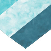 Aqua Aquamarine Blockstreifen Kurzer Tischläufer (Ecke)