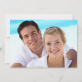 Aqua Aquamarine Liebe, Herz Foto Save the Date Kar (Rückseite)