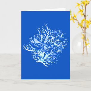 Aqua-aquamarine Silhouette Karte