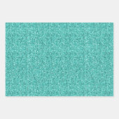 Aqua Aquamariner Glitzer Sweet 16 Personalisiert T Geschenkpapier Set (Vorderseite 2)