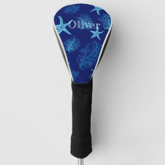 Aqua-aquamariner Seesterne-Korallenfisch Golf Headcover