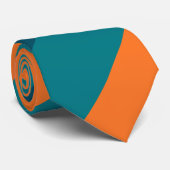 Aqua-aquamariner und orange breiter krawatte (Gerollt)