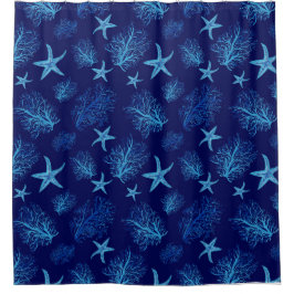 Aqua-aquamarines blaues Aquarell-Aquarellbild Duschvorhang