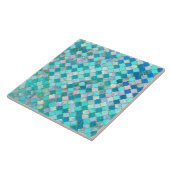 Aqua-aquamarines Goldorientalisches marokkanisches Fliese (Seite)