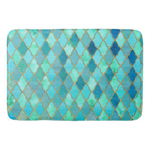 Aqua-aquamarines tadelloses Goldorientalisches Badematte