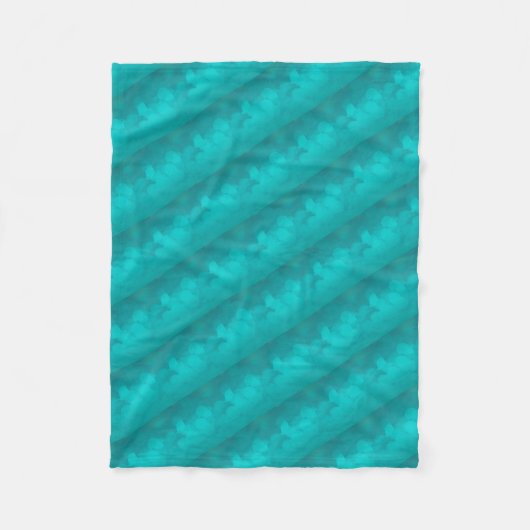 Aqua-aquamarines Türkis-Muster Fleecedecke (Vorderseite)