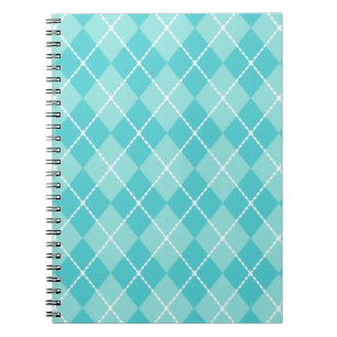 Aqua Argyle Notizbuch Notizblock