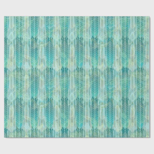 Aqua Art Deco Szene mit Echoes of Gatsby Geschenkpapier (Flach)