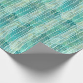 Aqua Art Deco Szene mit Echoes of Gatsby Geschenkpapier (Ecke)