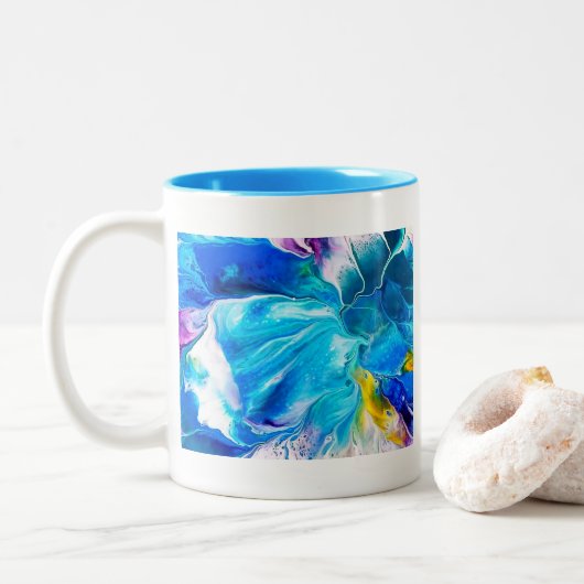Aqua Art Design Coffee Mug Zweifarbige Tasse (Mit Donut)