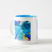 Aqua Art Design Coffee Mug Zweifarbige Tasse (Vorderseite Links)