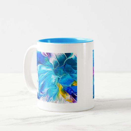 Aqua Art Design Coffee Mug Zweifarbige Tasse (Vorderseite Links)