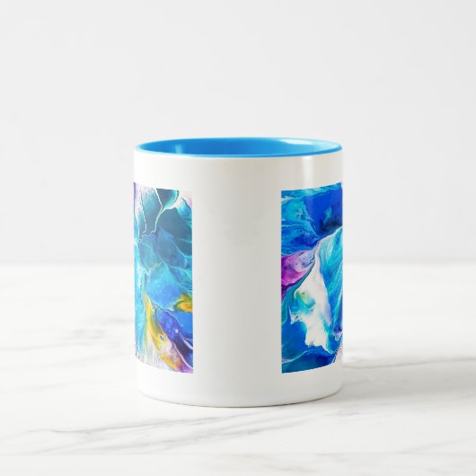 Aqua Art Design Coffee Mug Zweifarbige Tasse (Mittel)