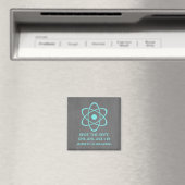Aqua Atomic Chalkboard Save the Date Magnet (In Situ (Geschirrspüler))
