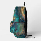 Aqua Aurora Abstrakter Backpack Bedruckter Rucksack (Rechts)