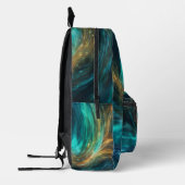 Aqua Aurora Abstrakter Backpack Bedruckter Rucksack (Links)