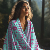 Aqua aztec Muster Strandtuch