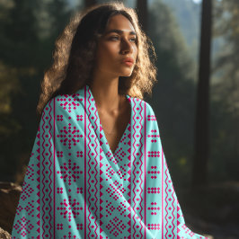 Aqua aztec Muster Strandtuch