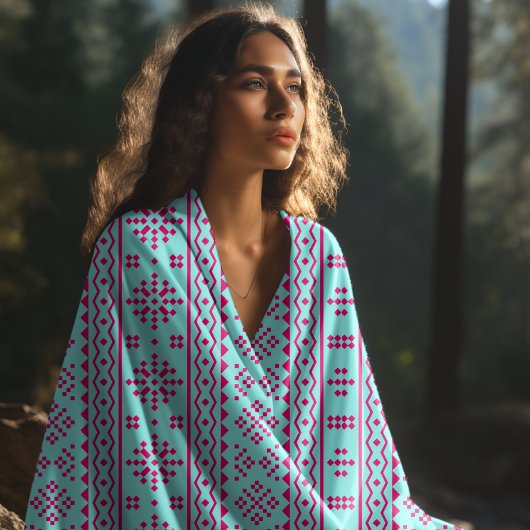 Aqua aztec Muster Strandtuch