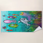 Aqua Babies Beach Handtuch (Vorderseite)