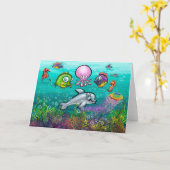 Aqua Babies Card Karte (Gelbe Blume)