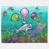 Aqua Babies Fleece Blanket (Vorderseite (Horizontal))