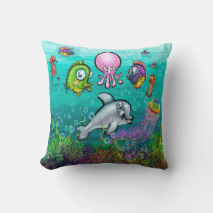 Aqua Babies Throw Kissen